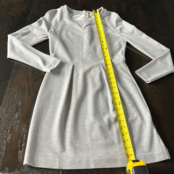 Adorable Madewell gray pleated long sleeve dress - Picture 3 of 5